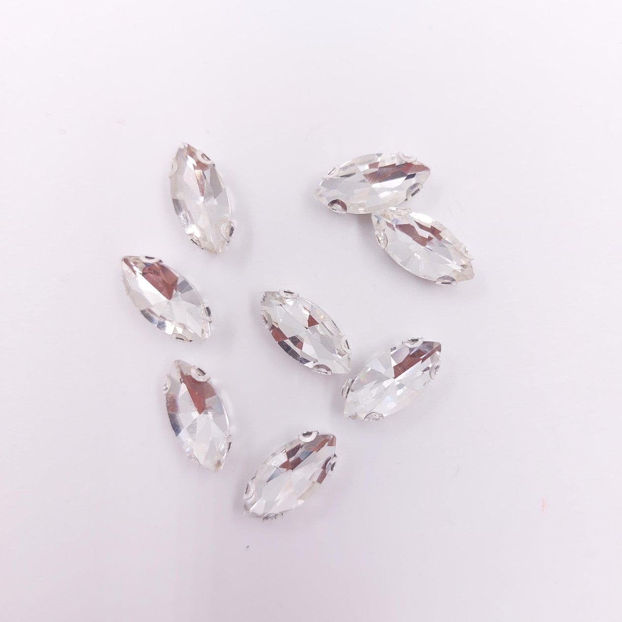Kasalı Parlak Taş 1.2 cm 20 adet