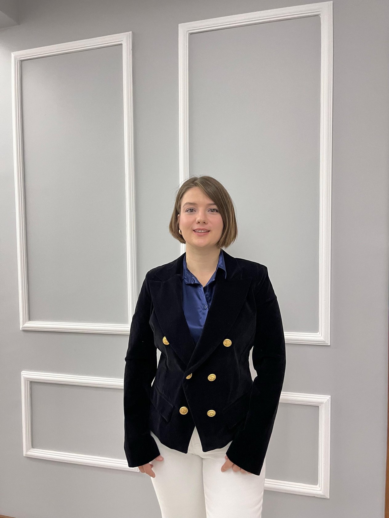 Kadın Siyah Kadife Blazer Ceket