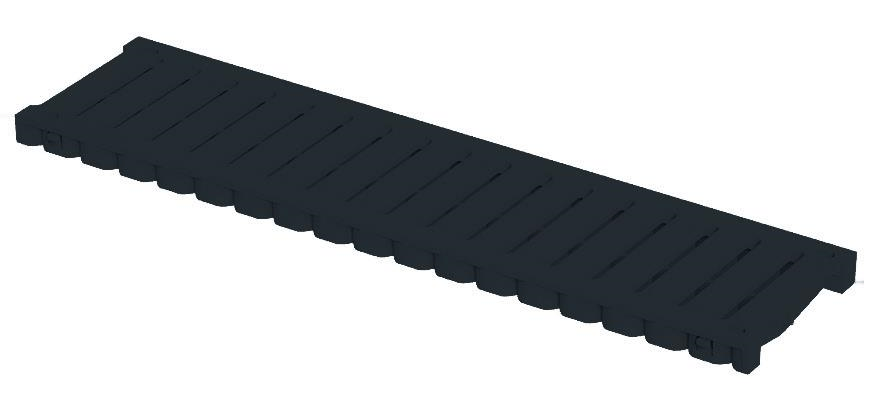 Maxiflow Drenaj Plastik Kanal Izgarası 130*500 Mm Siyah