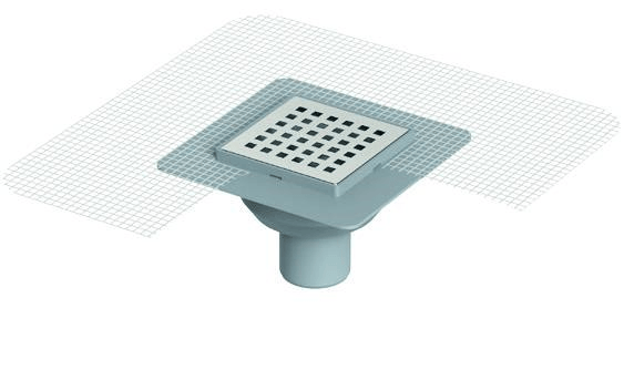 Maxiflow Yer Sifon Fileli Ø70 10*10Cm Pas.Izgara Alt