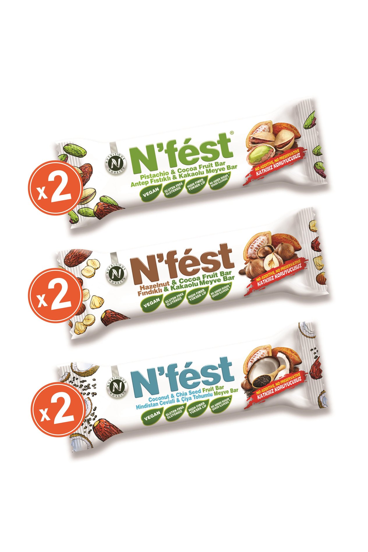 Meyve Bar Deneme Paket 40g X 6 Adet