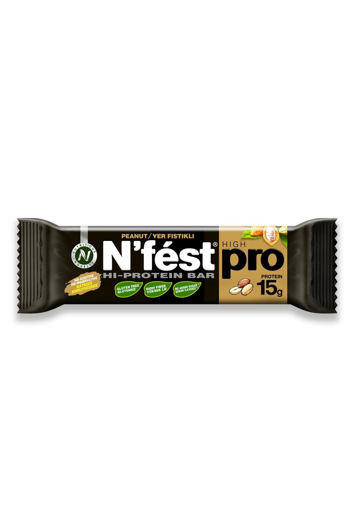 Yüksek Protein Bar Yer Fıstıklı 45g x 12 Adet