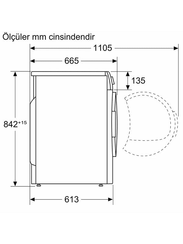 Bosch WTH22200TR 8 Kg Isı Pompalı Kurutma Makinesi Beyaz