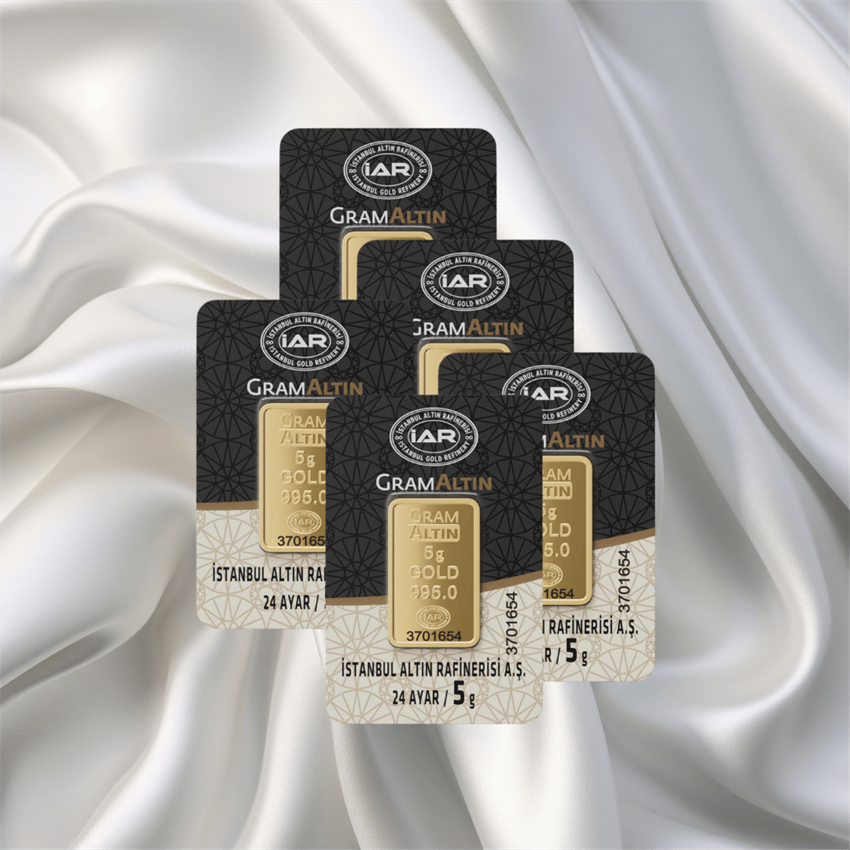 5 ADET 5 GR 24 AYAR İAR GRAM ALTIN