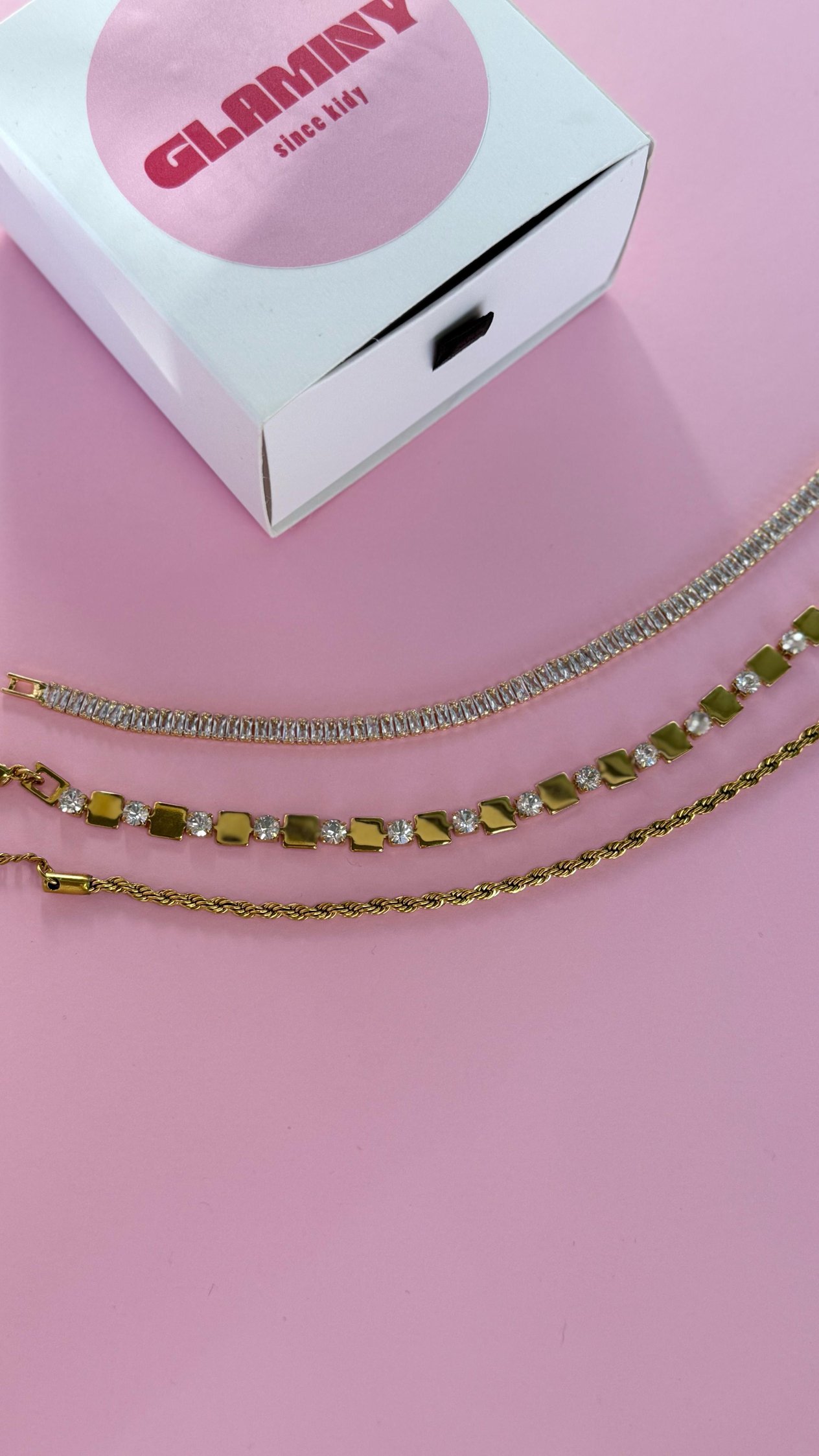 Gold Su Yolu Zirkon Bileklik Seti