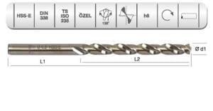  EVAR  HSSE  DIN 338 RN ALTIN SERİ MTK  5.5  MM