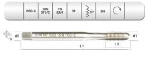  EVAR  HSSE DIN 371/C MAKİNA KLVZ. M 9 (6H)