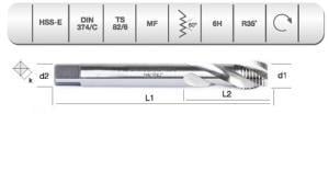  EVAR  HSSE DIN 374/C   35'  HELİS  M 8X0.75