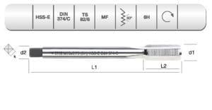  EVAR  HSSE DIN 374/C MAKİNA KLVZ. M24X2   (6H)