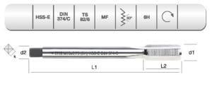  EVAR  HSSE DIN 374/C MAKİNA KLVZ. M12X1.25(6H)