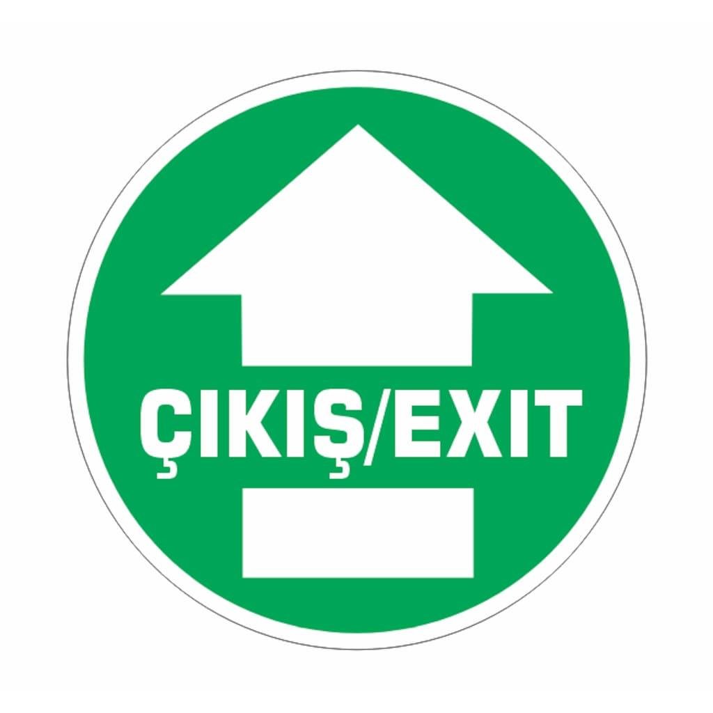 Çıkış/Exit Yer Zemin Etiketi