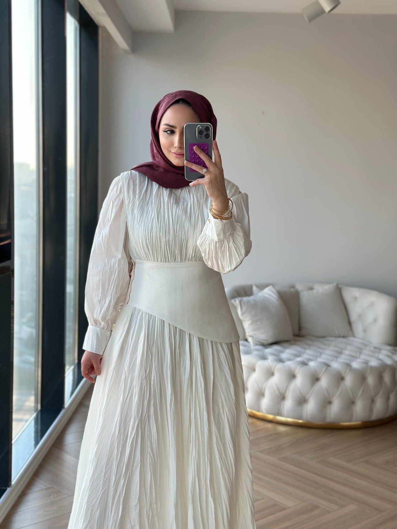 LAYSA ELBİSE KREM