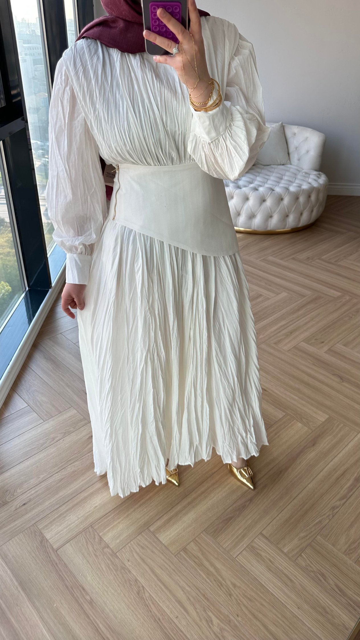 LAYSA ELBİSE KREM