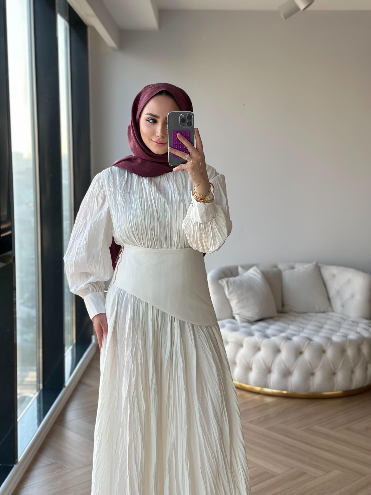 LAYSA ELBİSE KREM