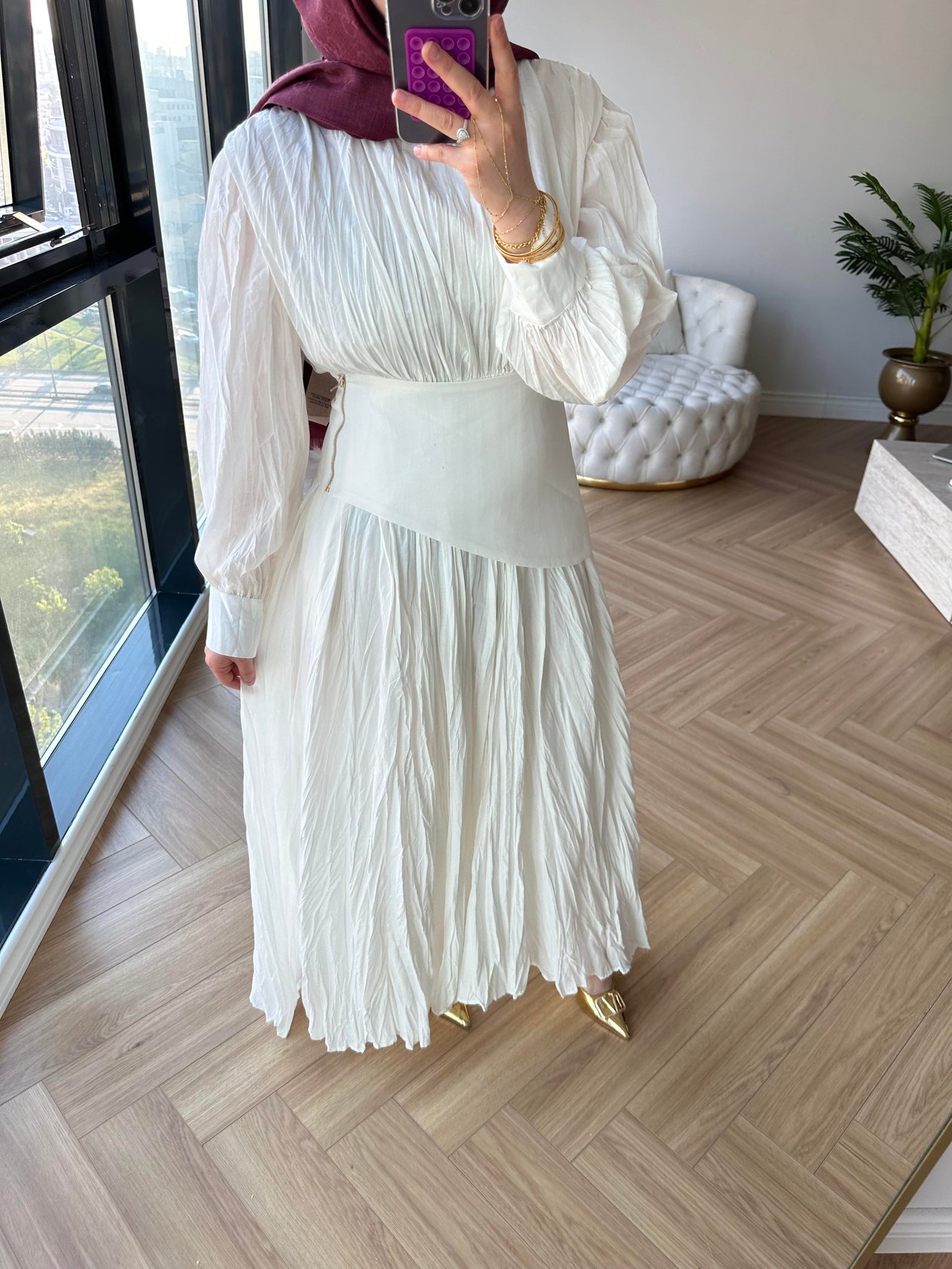 LAYSA ELBİSE KREM