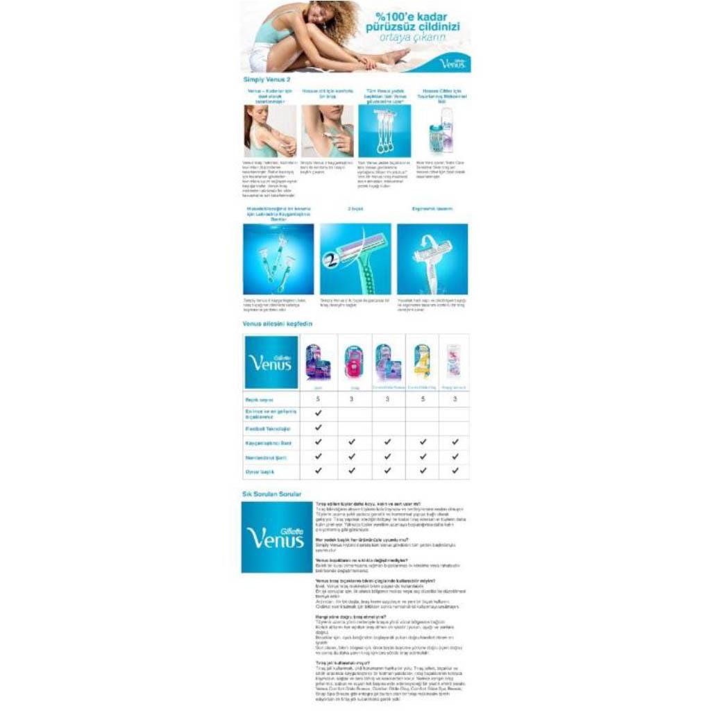 GILLETTE VENUS SIMPLY-2 2'Lİ POŞET