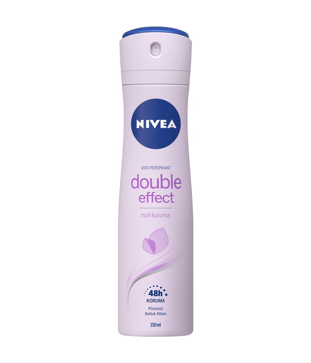 NIVEA Women - Kadın Deodorant -Double Effect Kadın Sprey Deodorant - 150 ML -- - 48 Saate Kadar Etkin, Hızlı Kuruma, Ter Kokusuna Etkili Çözüm