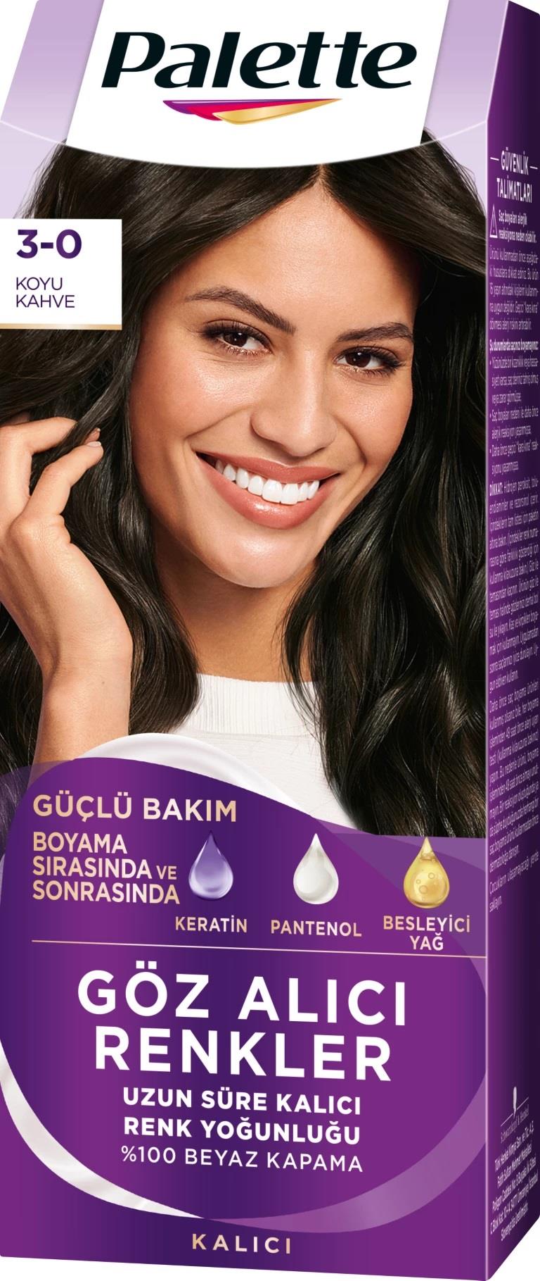 Palette Göz Alıcı Renkler 3-0 Koyu Kahve 50Ml