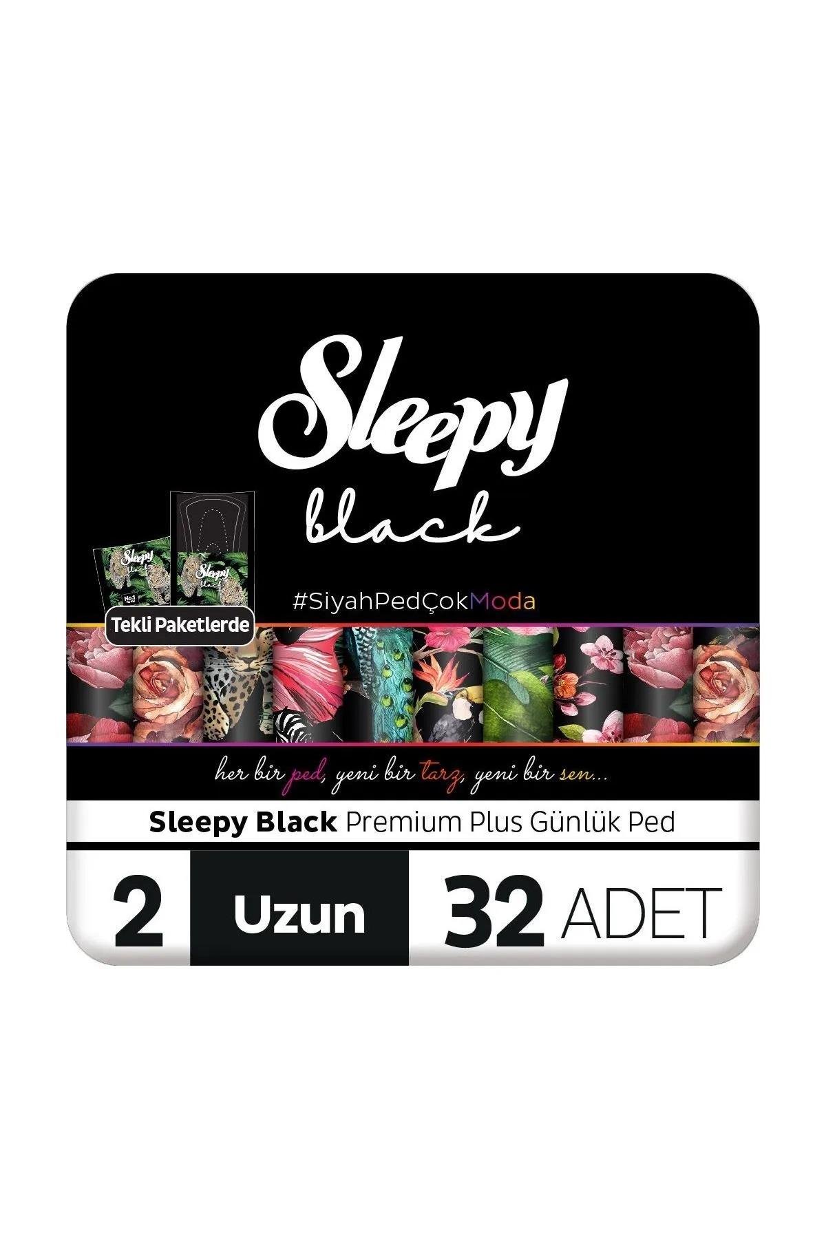 SLEEPY BLACK GÜNLÜK HİJYENİK PED SÜPER UZUN 32li