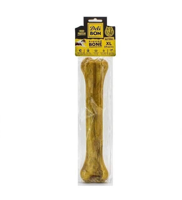  Delibon Deri Köpek Çiğneti Pres Kemik Natural 27 cm