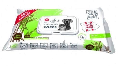  M-Pets Bamboo XL Kedi ve Köpekler İçin Temizleme Mendili 30 Adet