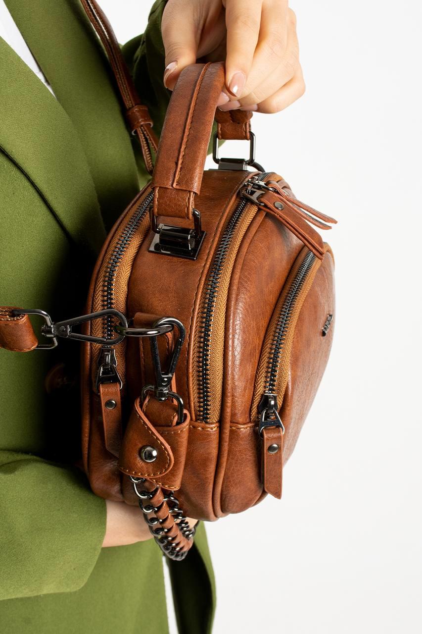Mega Bag Premium Kalite Omuz Ve Kol Askılı Taba  Kadın Çanta