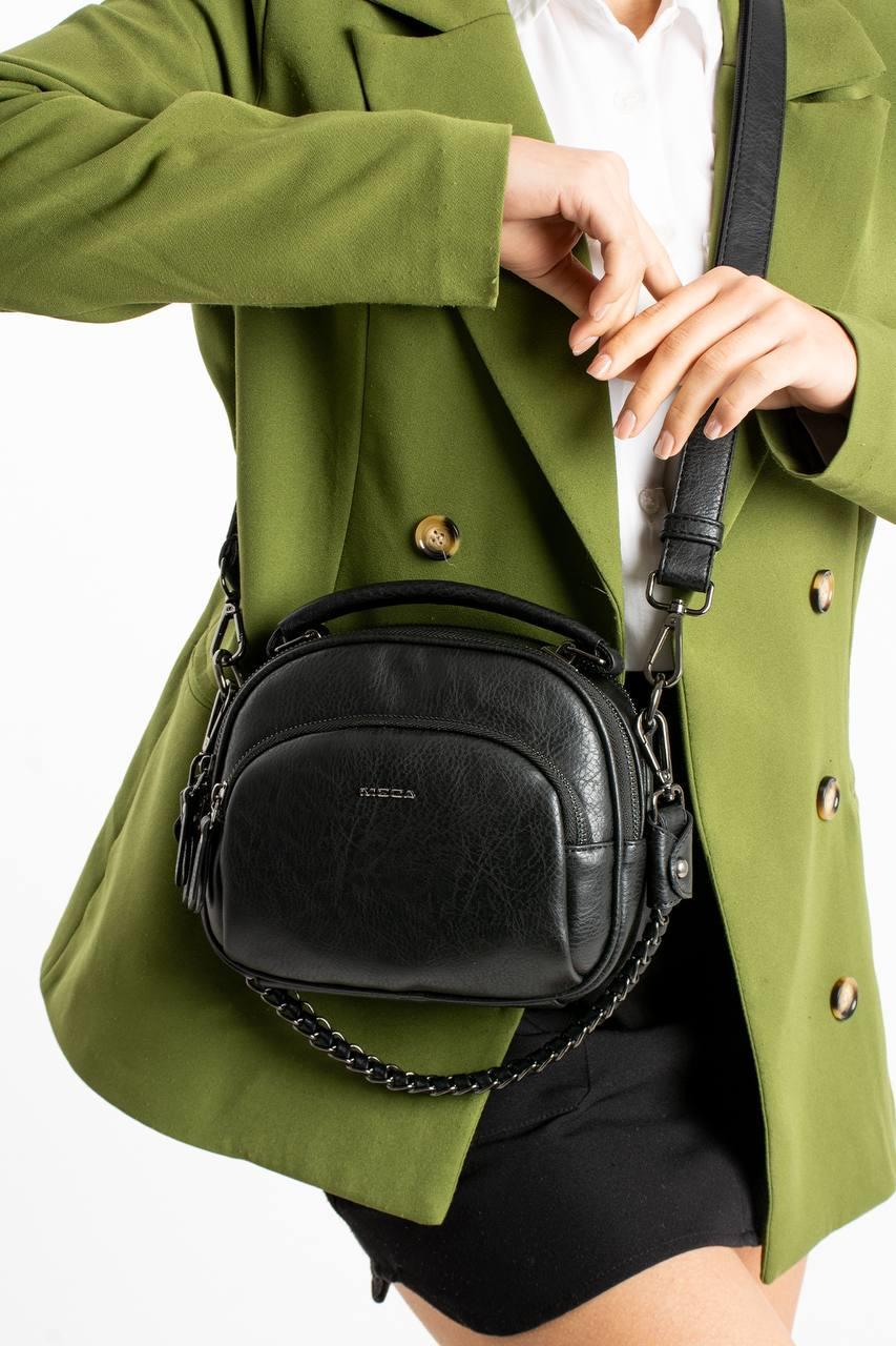 Mega Bag Premium Kalite Omuz Ve Kol Askılı Siyah Kadın Çanta