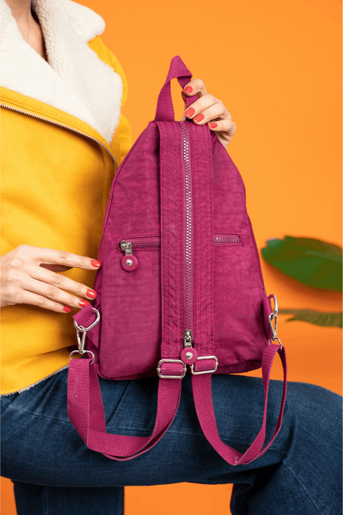 Orijinal Krinkıl  Kumaş Bordo  Çanta - Hem Sırt Hem Bady Bag Üst Kalite Çanta