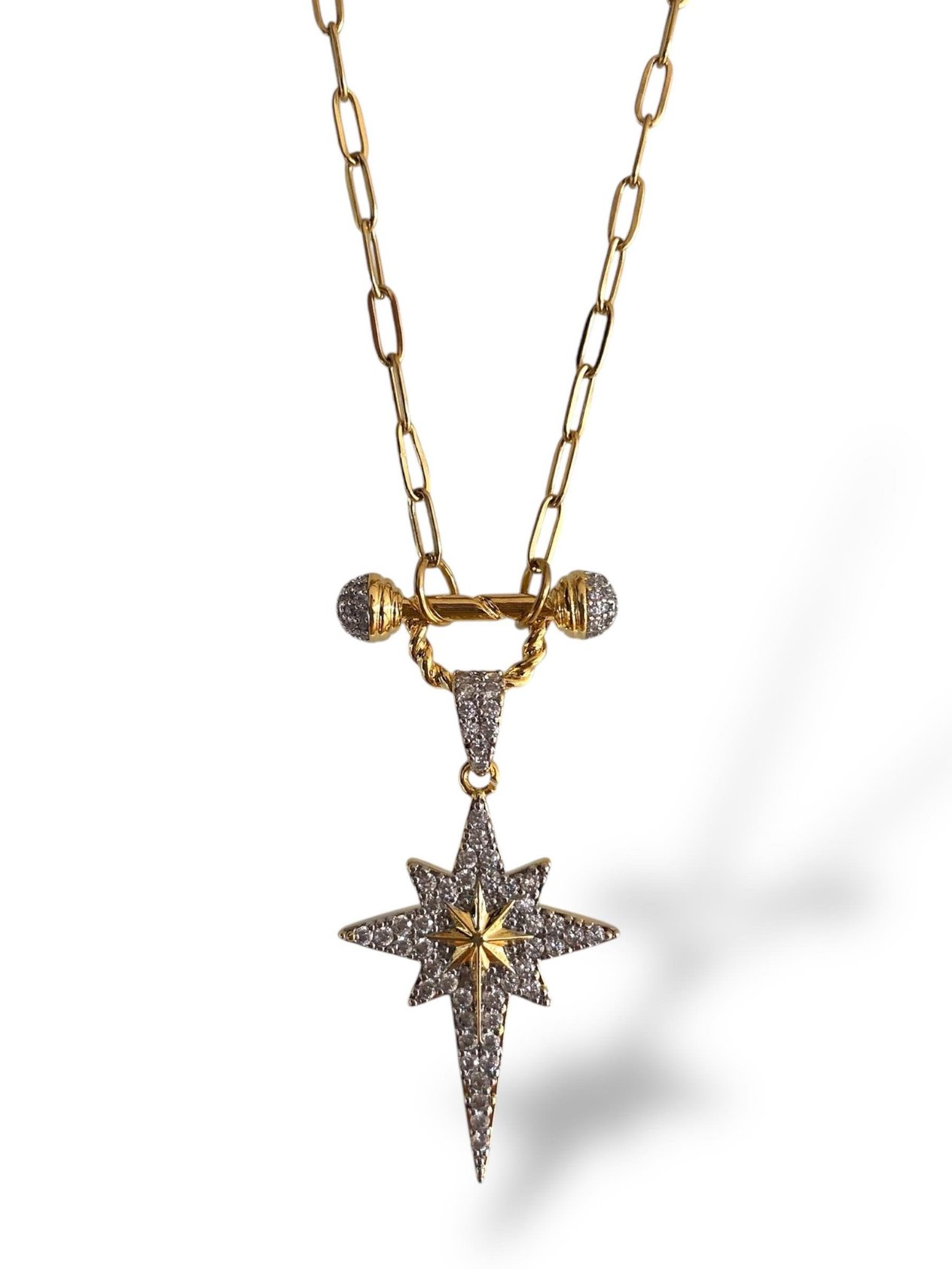 Çelik Kolye Vip Kolye Svar North Star Gold