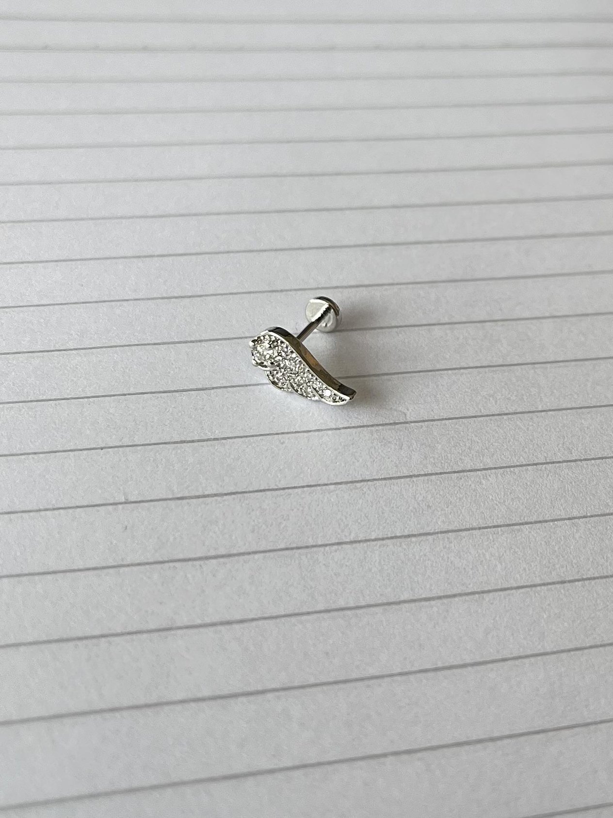 Melek Kanadı Piercing(Arkası Düz)