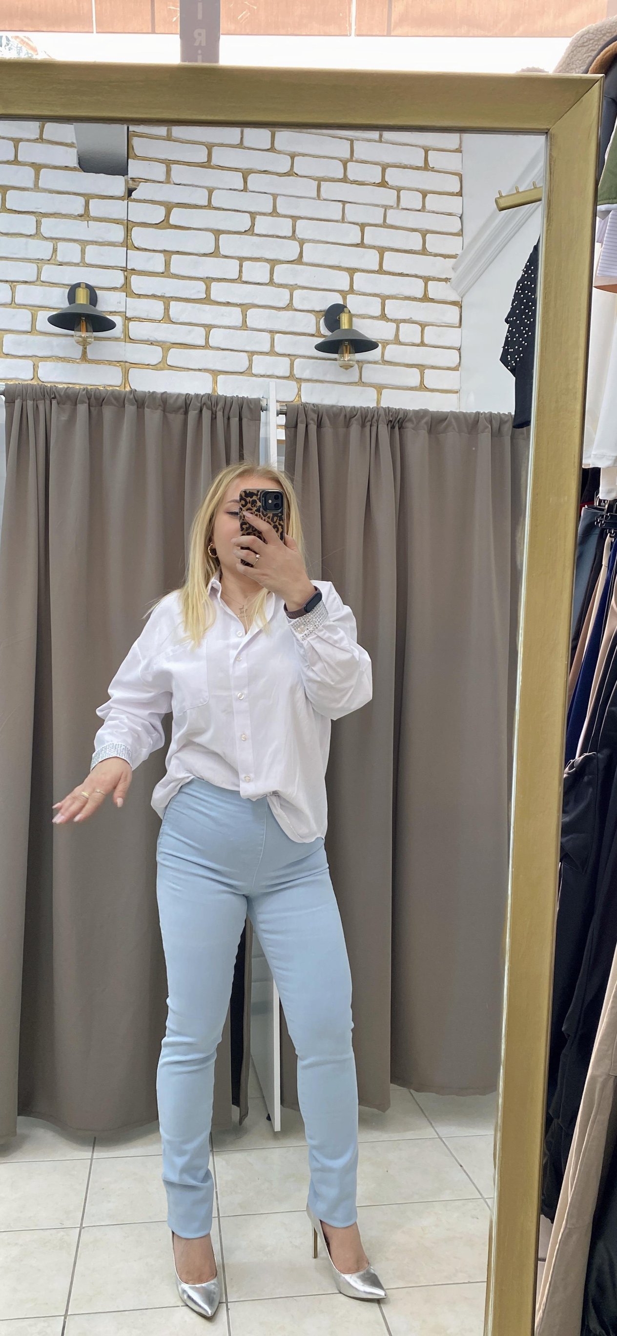 KEMERSİZ LİKRALI KOT PANTOLON