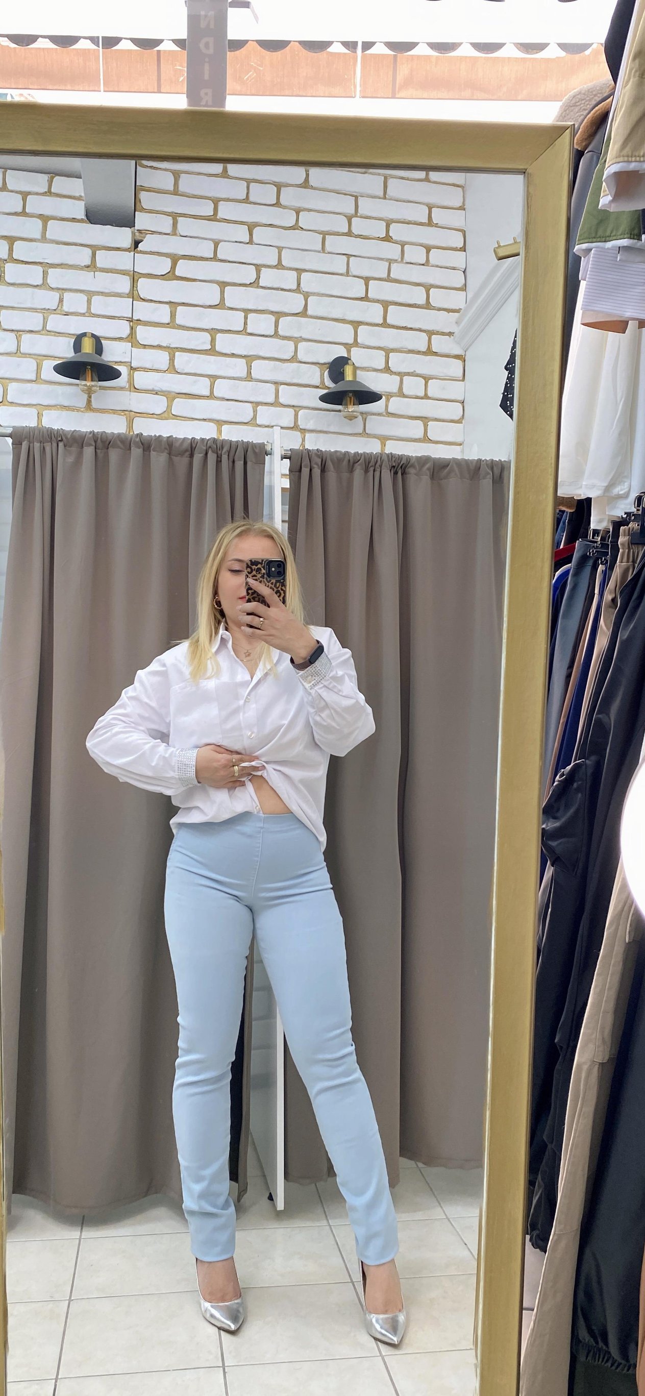 KEMERSİZ LİKRALI KOT PANTOLON