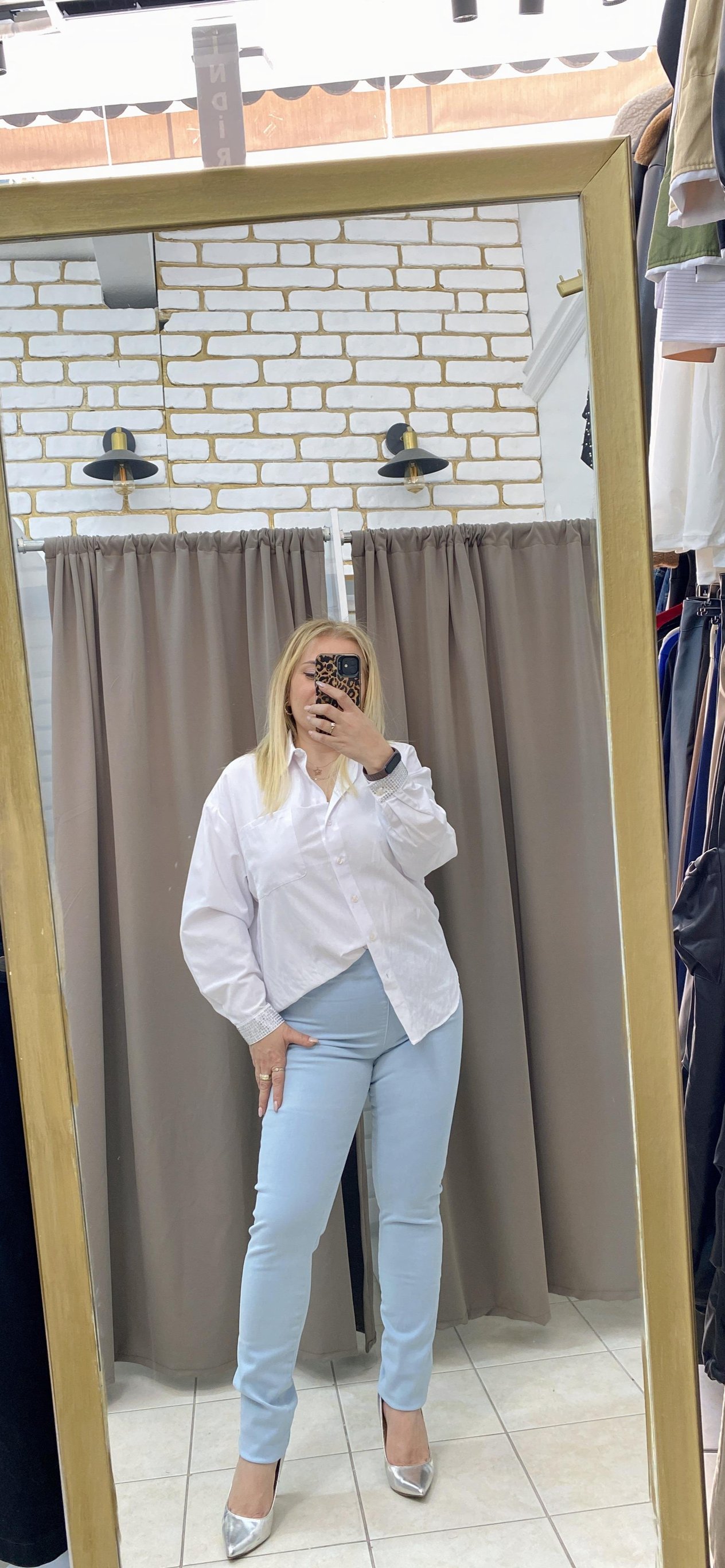 KEMERSİZ LİKRALI KOT PANTOLON