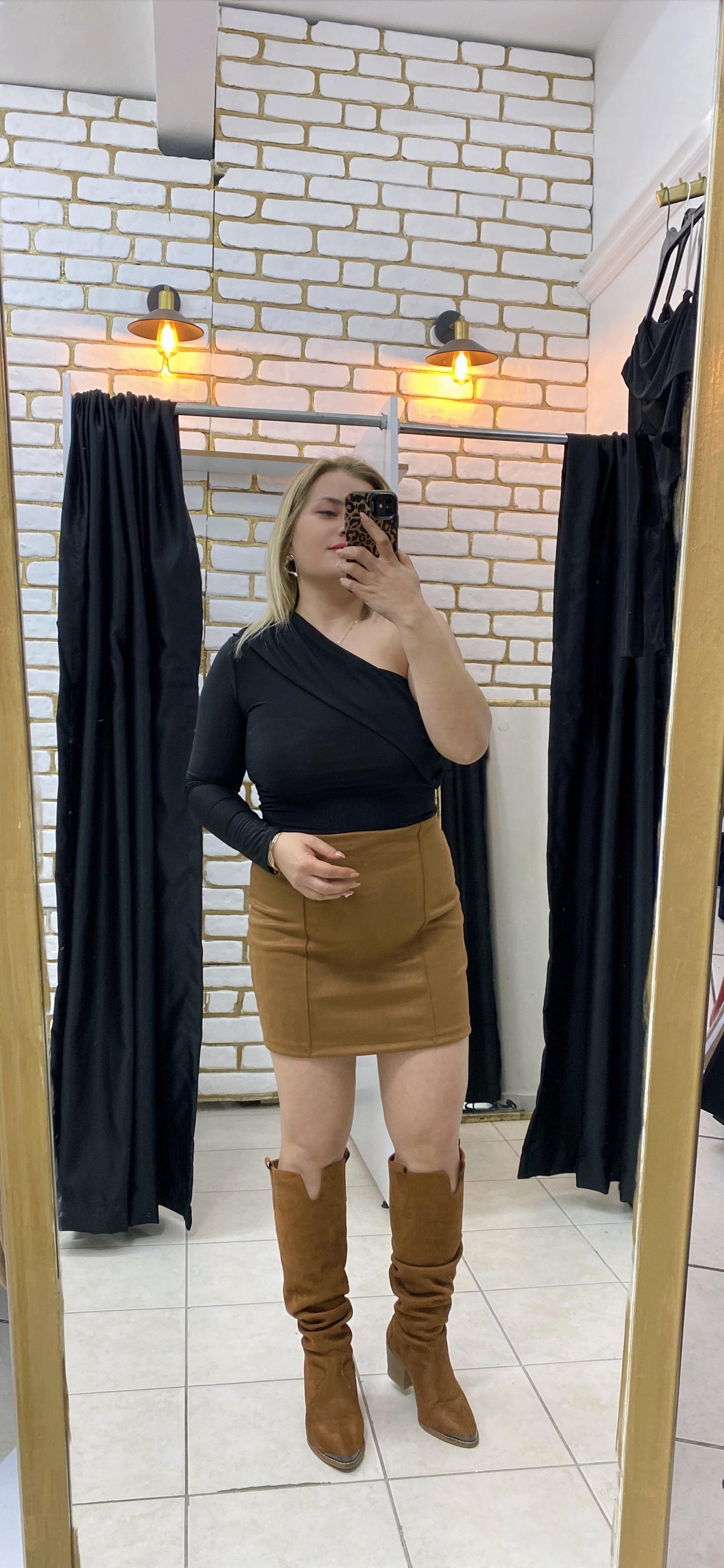 TEK KOL CROP BLUZ