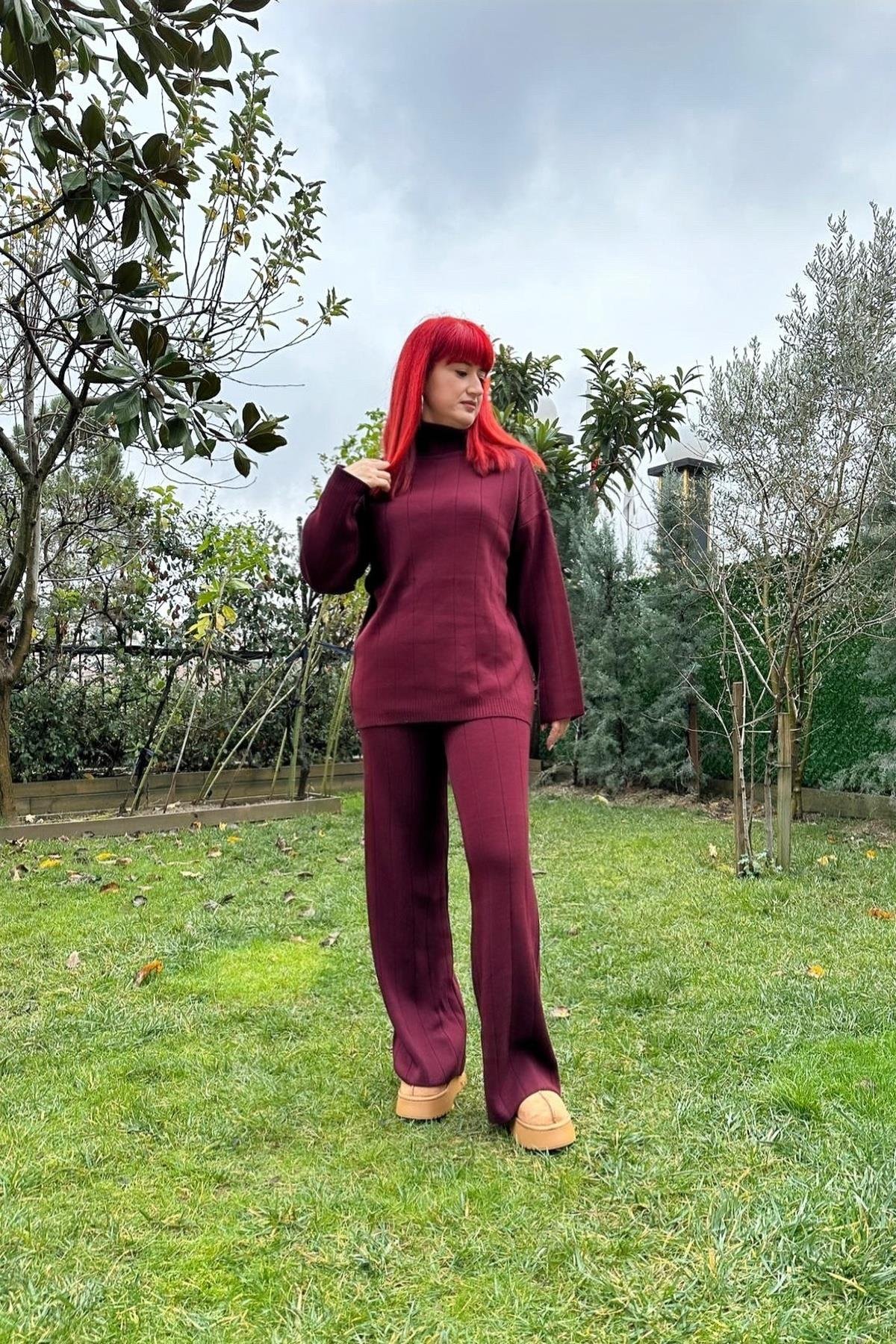 Bordo Triko Takım