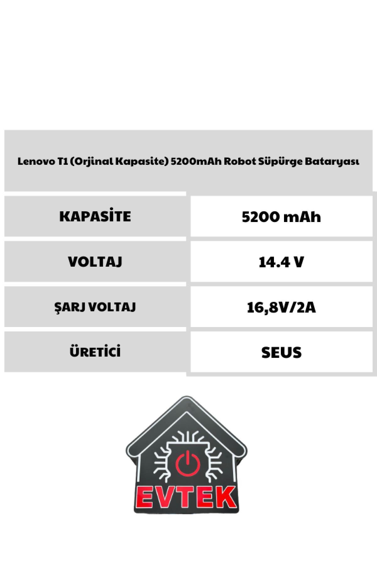 Lenovo T1 (Orjinal Kapasite) 5200mAh Robot Süpürge Bataryası