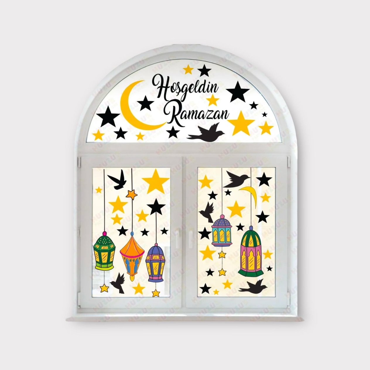 Hoşgeldin Ramazan Yapışkanlı Sticker 53 parça 