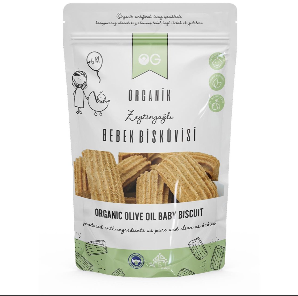Organik Bebek Bisküvisi 300 Gr +6 Ay