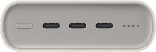 20000 mAh 45 Watt Powerbank, Hızlı Şarj, PD 2.0, 3 Çıkışlı, Kablo Dahil, Bej, 2024 Model