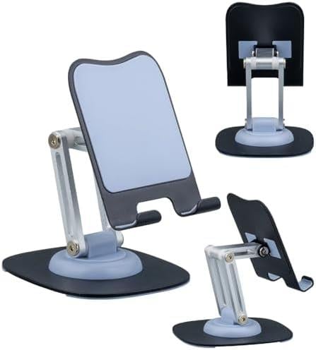 360 Derece Döner Telefon ve Tablet Tutucu Alüminyum Stand, Ayarlanabilir Yükseklik, Ayarlanabilir Pozisyon, Dayanıklı ve Hafif