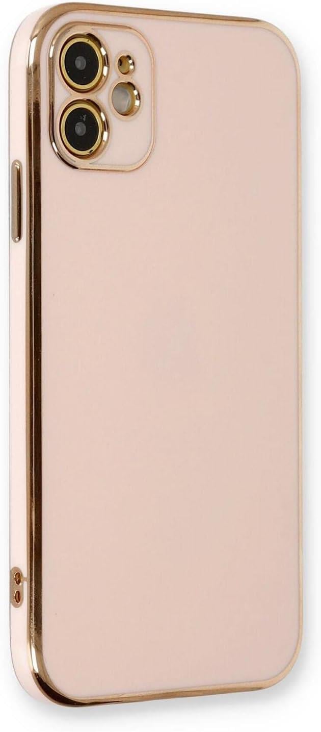 Apple iPhone 12 için Kılıf Olive Plated Pembe [iPhone 12 ile Uyumlu Kılıf - Pembe]