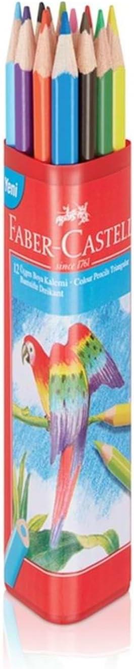 Boya Kalemi 12 Renk Tam Boy Üçgen Plastik Tüp
