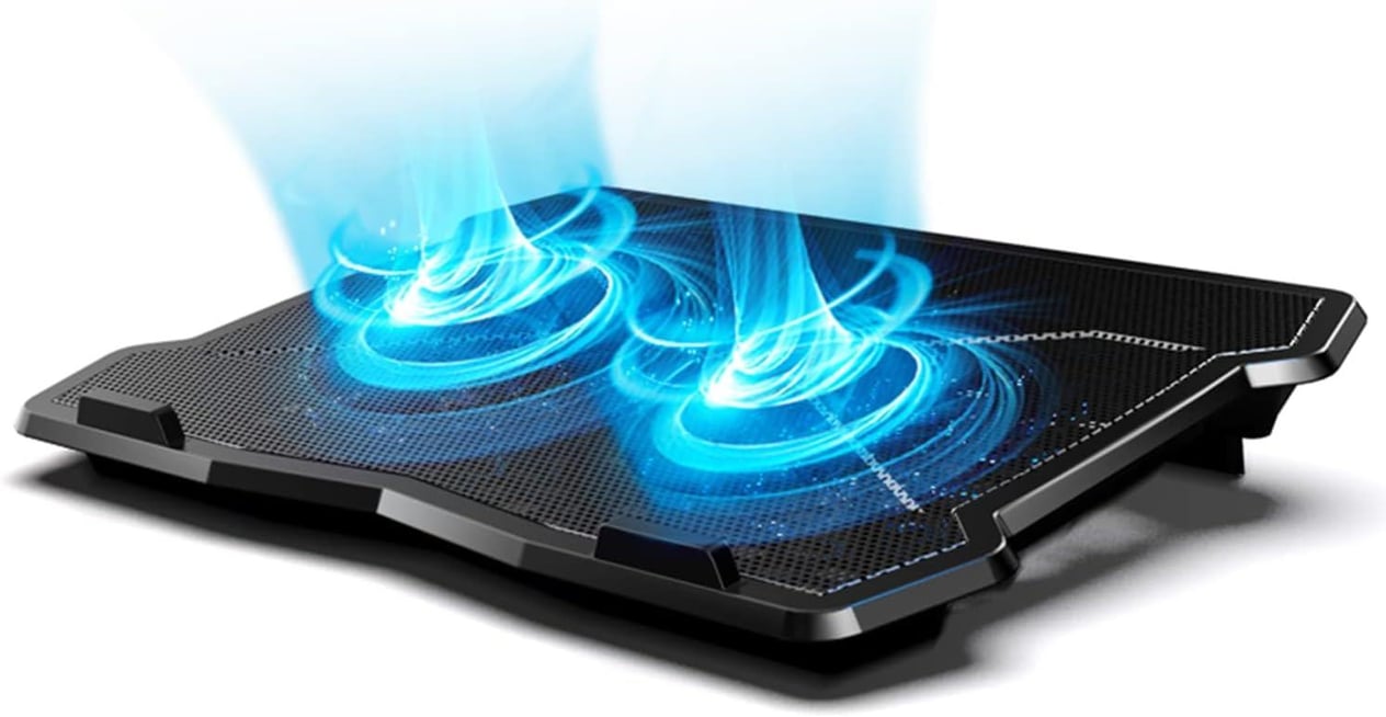 BX-CP01W LED Aydınlatmalı 2 Fanlı Metal Yüzeyli Notebook Soğutucu