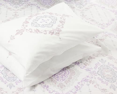 Carmine Ranforce Etnik Desenli%100 Pamuk Nevresim Takımı, Lila, King Size