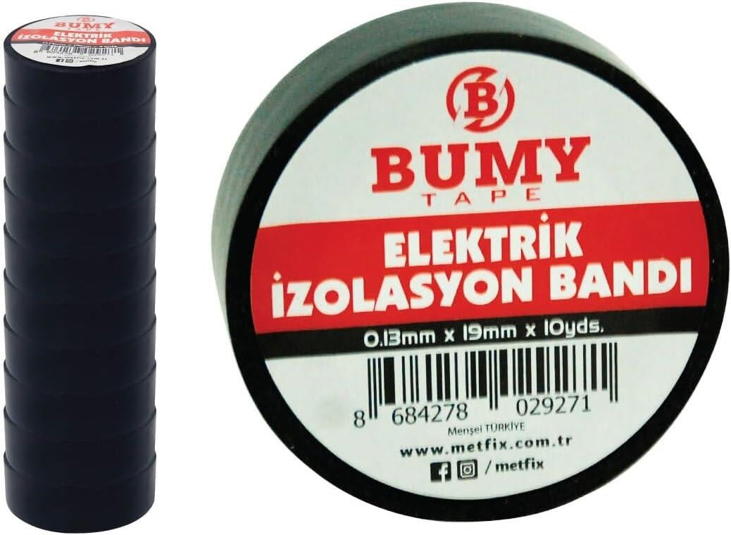 ELEKTRİK İZOLASYON BANDI SİYAH - 19 MM X 10 YDS - (10 LU PAKET)