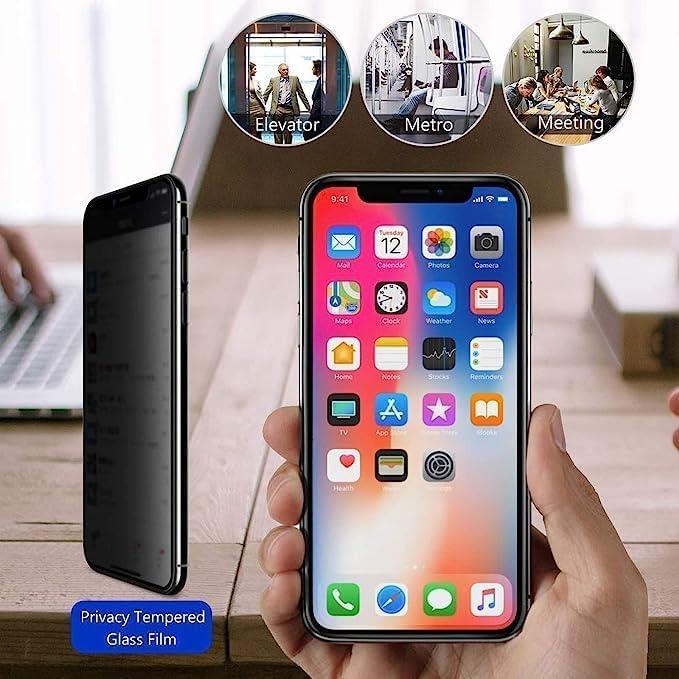 es iPhone 14 Plus Gizli Hayalet Ekran Koruyucu, Yandan Görünmeyen Full Ekran Koruyucu Cam, Tam Gizlilik Tam Koruma.