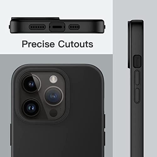 GİYİM & AKSESUAR İPhone 14 PRO MAX Kılıf 6.7’ İçi Kadife Lansman Silikon Kılıf Şok Emici Full Kasa Koruma Sağlayan Kılıf - Liquid Silicone Case Compatible with iPhone 14 PRO MAX 6.7 inch Gel Rubber Full Body Protection Cover Case Drop Protection Case (Siy