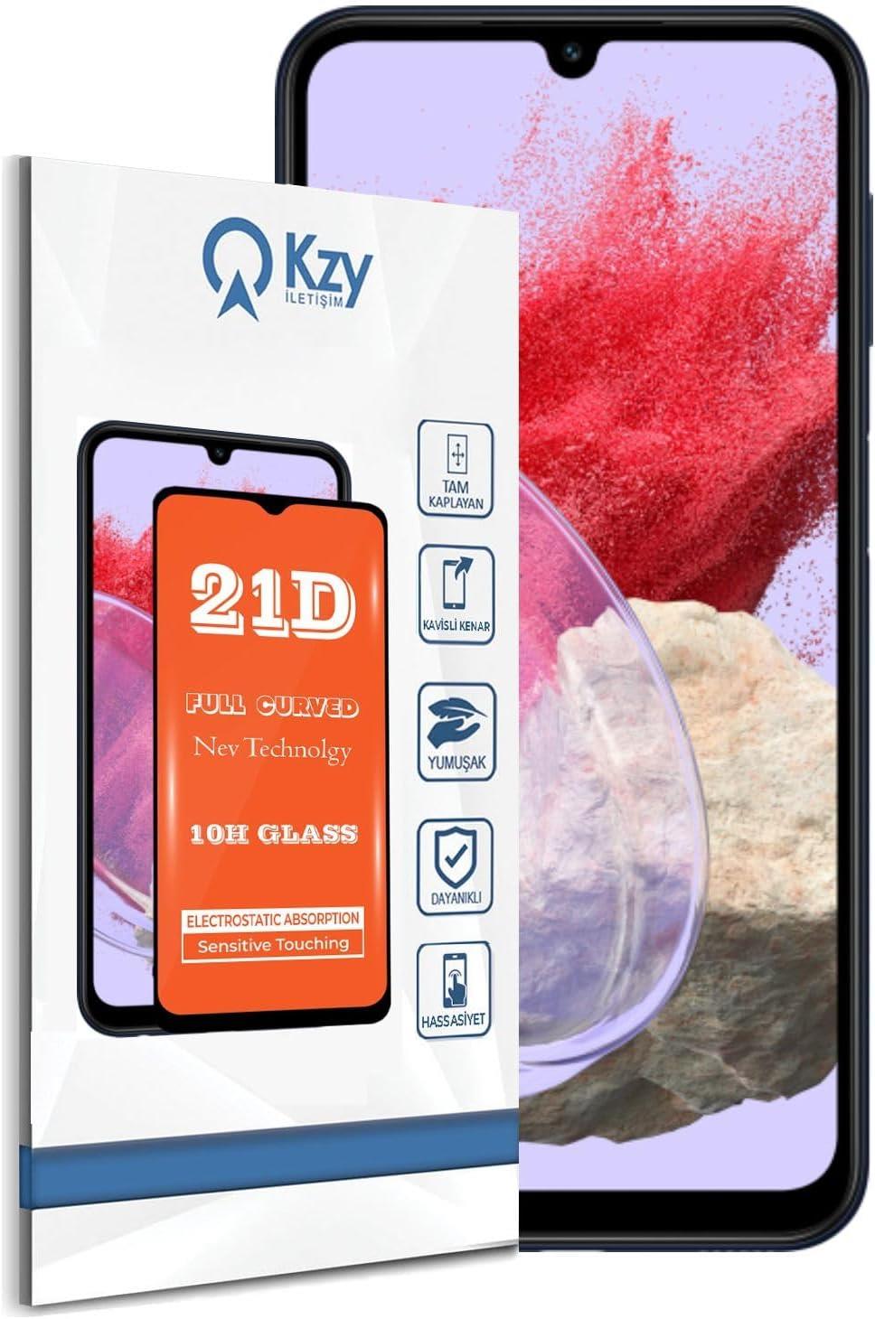 İLETİŞİM Samsung Galaxy M34 ile Uyumlu Tam Kaplayan 21D Temperli Ekran Koruyucu Cam