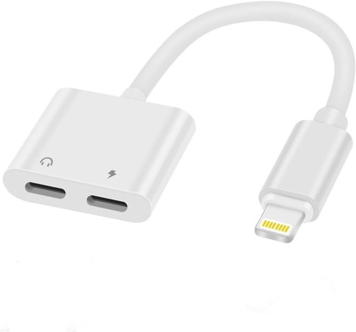 iPhone ile uyumlu Lightning 2in1 Şarj Kulaklık Dönüştürücü Jack Adaptör Şarj Çoğaltıcı Splitter şarj çıkışı çoğaltıcı NO 160