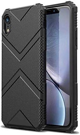 iPhone XR Uyumlu Köşe Korumalı Airbag Darbeye Karşı Dayanıklı Lüks Silikon Kılıf (Siyah, iPhone XR)